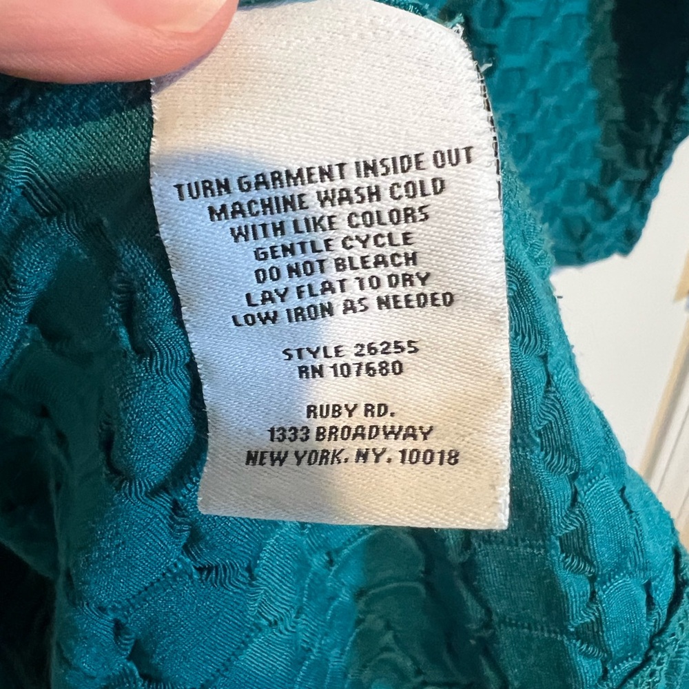 Ruby Rd. Teal Textured Tunic - Picture 4 of 4